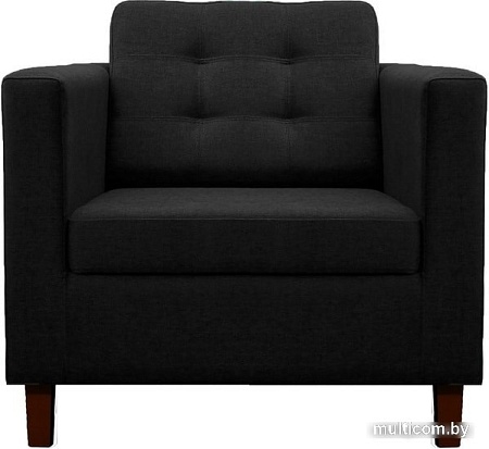 Интерьерное кресло Brioli Дилли клетка Д (рогожка, J22 графит/темные ножки)