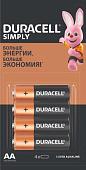 Батарейки DURACELL Simply AA LR6 4 шт.