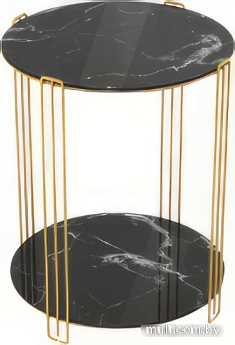 Журнальный столик Sheffilton SHT-CT34 (золото/черный мрамор)