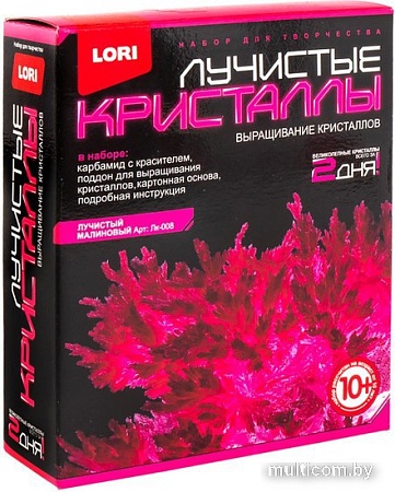 Набор для опытов Lori Лучистые кристаллы. Малиновый кристалл Лк-008