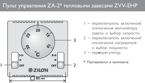 Тепловая завеса ZILON ZVV-2E24HP