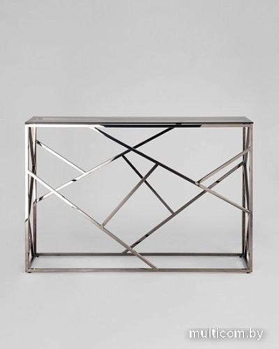 Консольный стол Stool Group Арт Деко 115x30 ECST-015-BG-SK (стекло Smoke/сталь темный хром)