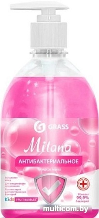 Grass Мыло жидкое антибактериальное Milana Kids Fruit bubbles 500 мл