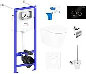 Унитаз Lavinia Boho Biore Compacto Rimless 9 в 1 97020156 (черное стекло)