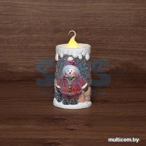 3D-фигура Neon-night Керамическая фигурка «Свечка со снеговиком» 505-016