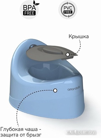 Детский горшок Amarobaby Fort AB221102F/19 (голубой)