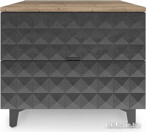 Консольный стол Shtabe Simple 7003 эко (графит/дуб веллингтон/черный)