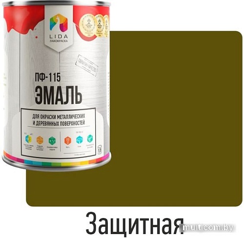 Эмаль LIDA ПФ-115 1 л (защитный)