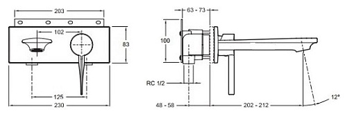 Однорычажный смеситель Jacob Delafon Stance E9106-CP