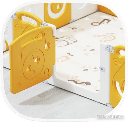 Игровой манеж UNIX kids SUPREME Music 200x200 Yellow