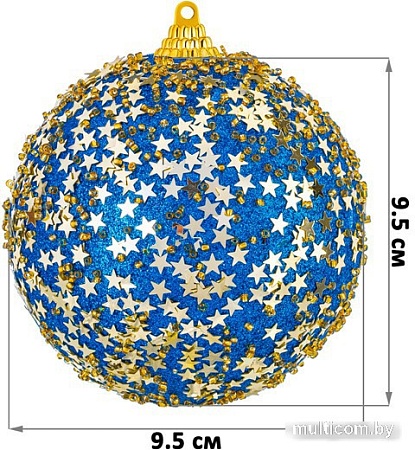 Елочная игрушка Elan Gallery Звезды 970095 (6 шт, синий)