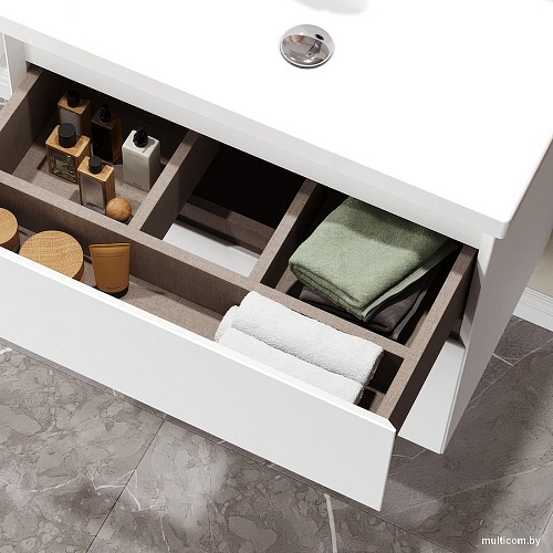 Belux Тумба под умывальник Киото Н 70-02 (1, белый глянцевый)