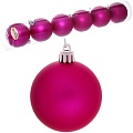 Елочная игрушка Серпантин Матовый шар 6 см 6 шт (розовый) 183-889