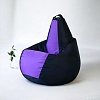 Кресло-мешок Mio Tesoro Груша Kombo XXL GF-130x85-CHL (черный/лаванда)