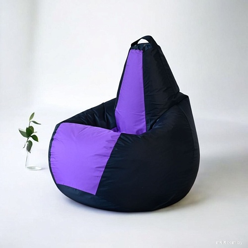 Кресло-мешок Mio Tesoro Груша Kombo XXL GF-130x85-CHL (черный/лаванда)