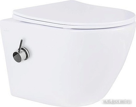 Унитаз подвесной Roxen Antares Bidet в комплекте с инсталляцией StounFix Slim 6 в 1 902672 (кнопка: белый глянец)