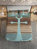 Покрывало JoyArty Потертый якорь на досках bcsl_12569 (220x235, 2 наволочки)