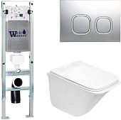 Унитаз WeltWasser Rotbach 004 GL-WT + Amberg 350 ST + Amberg RD-MT CR (белый глянец/хром матовый)