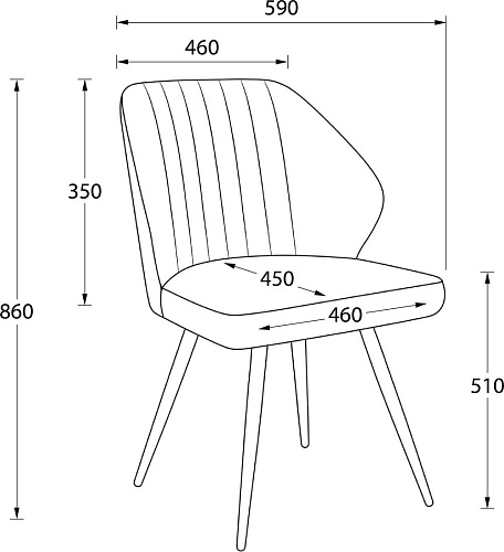 Стул Мамадома Michael-R1 360 (k02 Латте замша Lux/черный)
