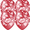 Набор воздушных шаров ПатиБум Cherry Red Сердца 4690296040932 (25 шт)
