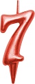 Свеча для торта Мультидом Овал Цифра 7 МС5-37 (красный)