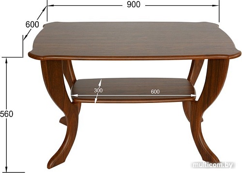 Журнальный столик Калифорния мебель Маэстро СЖ-01 (орех)