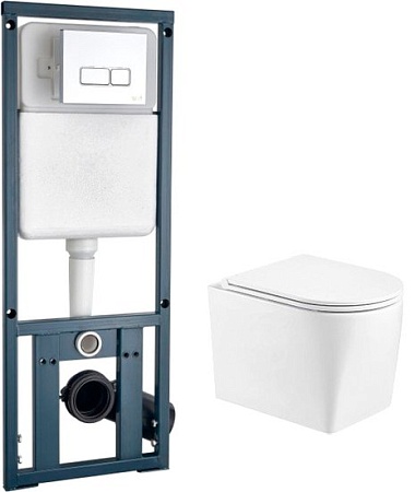 Унитаз WeltWasser Nesenbach 004 GL-WT + Marberg 410 + Mar 507 SE (белый глянец/хром)