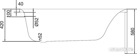 Ванна Cersanit Virgo 170x75 (с ножками)