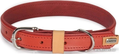 Ошейник Camon DA096/C (кожаный красный с синтетической подкладкой)