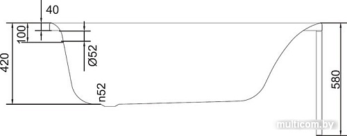 Ванна Cersanit Virgo 170x75 (с ножками)