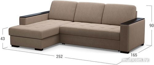 Угловой диван Moon Trade Милан 127 003328 (левый, бежевый)