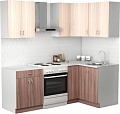 Готовая кухня S-Company Клео лайт 1.2x1.5 правая (ясень шимо темный/ясень шимо светлый)
