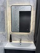 Зеркало с подсветкой eMZe 60x80 LED.UV.SMART.60.80.CHE.4K (черный с УФ-окантовкой и подсветкой)