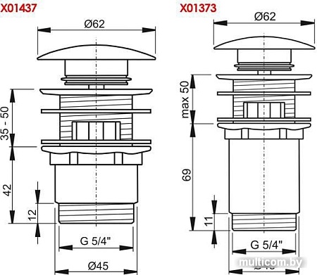 Донный клапан Ravak X01373