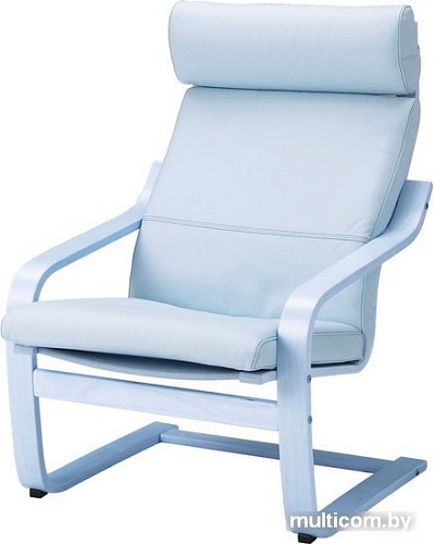 Интерьерное кресло Ikea Поэнг (березовый шпон/глосе светло-бежевый) 592.514.64