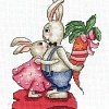 Набор для вышивания Сделай своими руками Зайки. Любовь-морковь З-38С