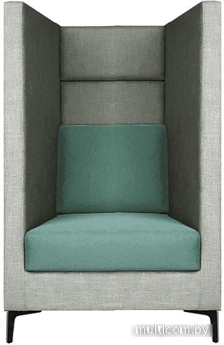 Интерьерное кресло Brioli Дирк (рогожка, J20 серый/J14 голубой)