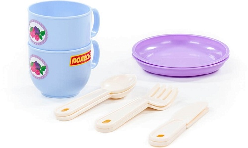 Набор игрушечной посуды Полесье Минутка на 2 персоны 80233 (10эл)
