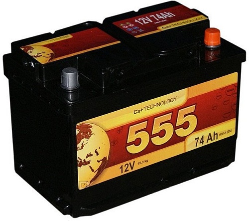 Автомобильный аккумулятор 555 6СТ-100-А3 R (100 А/ч)