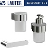 Набор аксессуаров для ванной Lauter 21TS3018 + 21TS3020 + 21TS3012 (Chrome, 3 предмета)