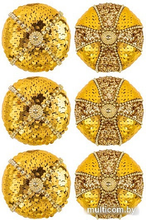 Елочная игрушка Elan Gallery Золотые пайетки 970104 (золотистый)