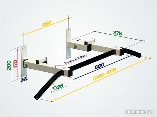 Турник Spektr Sport Спектр 3 (черный)