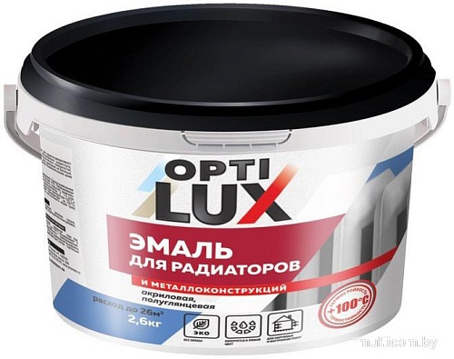 Оптилюкс Для радиаторов акриловая 2.6 кг (белый)