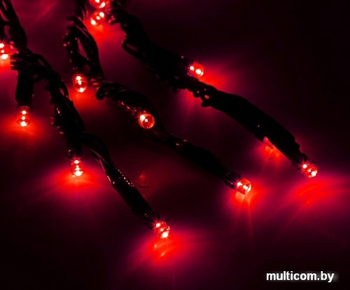 Световой дождь Luazon Led-400 контроллер (2x1.5 м, красный) [187296]