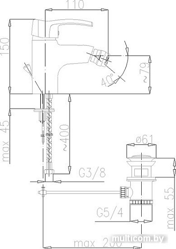 Смеситель Armatura Kwarc 4207-015-00