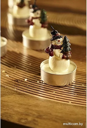Набор свечей Tkano New Year Essential Festive snowman TK24-NY_CND0010 (6 шт, белый/красный)