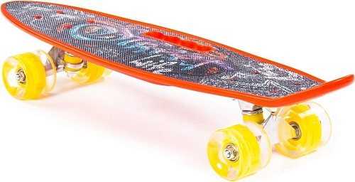 Скейтборд Полесье 89588 59 см (красный/желтый)