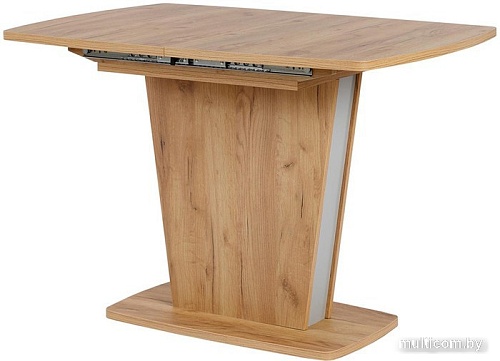 Кухонный стол Mio Tesoro Лацио тип-1 (дуб крафт золотой/металлик)