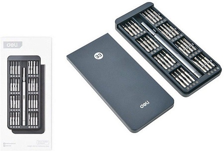 Набор отвертка с битами Deli DL241033 (33 предмета)