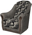 Интерьерное кресло Асмана Анна (рогожка кубики коричневые/рогожка бежевый)
